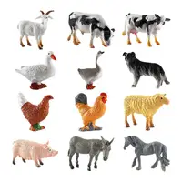 Mini Farm Animal Figurines Wild Lion Simulation Animals Tiger Elephants Action Figures Wild Model Educational Toys Gifts 2