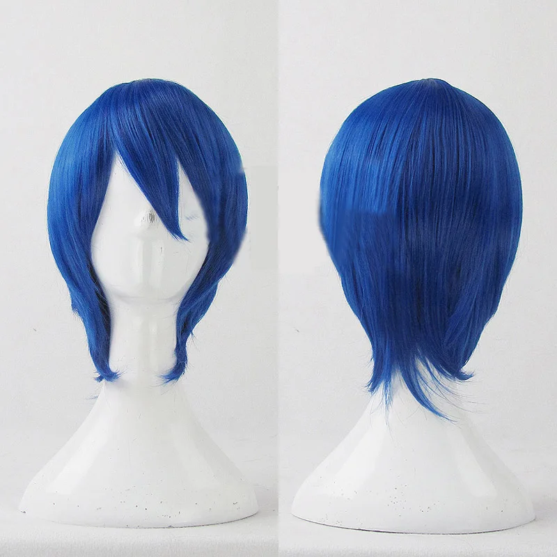 VOCALOID Kaito Mizushima Iku, парики для косплея, высокотемпературное волокно, синтетические волосы, синие короткие волосы+ сетка для волос