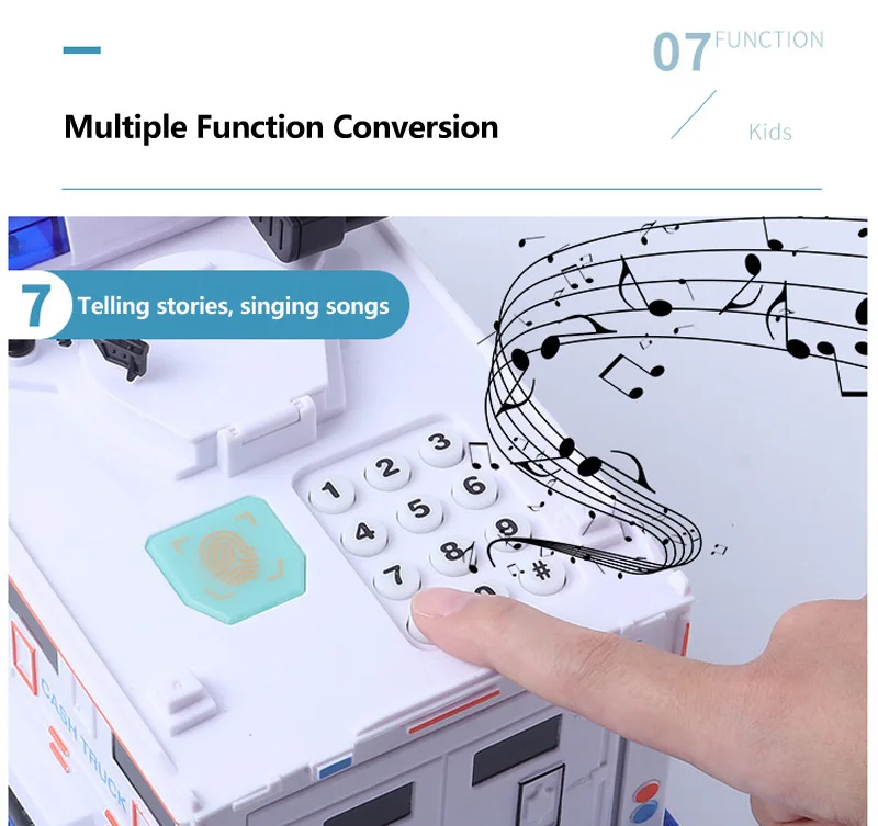 Отпечаток пальца пароль кассовый грузовик автомобиль Копилка дети копилка монета бумажная банка Сейф Сохранение Коробка для хранения Alcancias музыкальная игрушка подарок