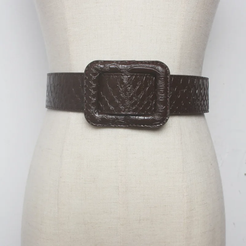 High Quality Female Pu Leather Snake Waist Belt Women Hot Designer Belts for Women's Dress Cinto Feminino ML122