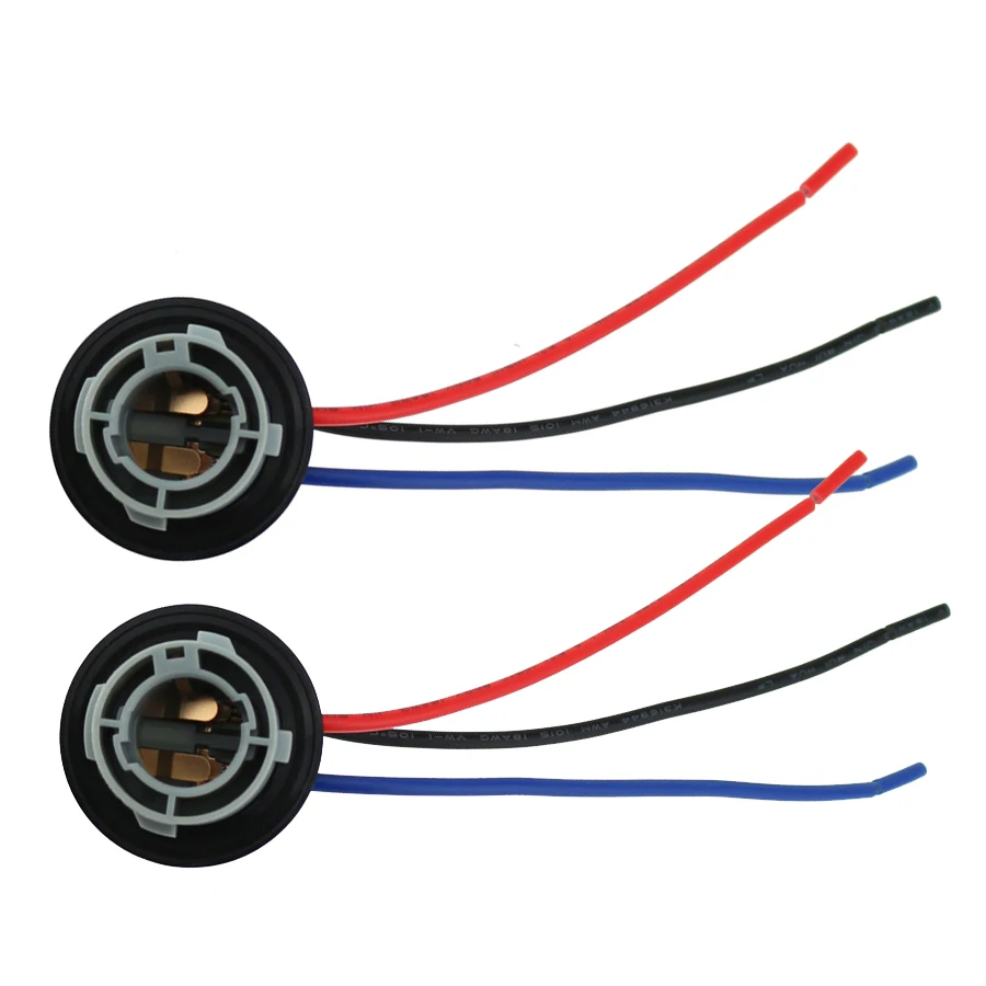 1157 Bulb Socket 2Pcs BAY15D Lamp Holder P21/5W Adapter Base Connector For Brake Lights Car Accessories led lamp bulb base light holder lamp holder light bulb socket brake light holder