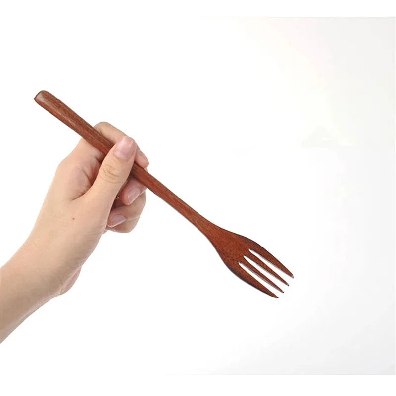 Cake Forks Wooden Dessert Fork Tea Forks Bamboo Small Fork for Fruit Snack Dinnerware Party Utensils Tableware 1pcs cutlery set wooden cutlery set