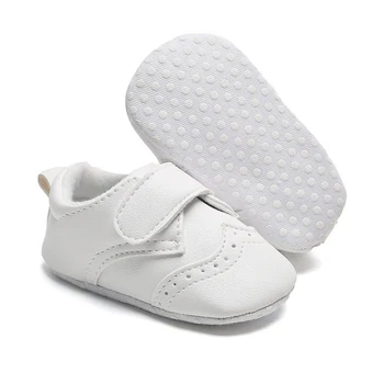 

Infant Girls Pre walker Baby Shoes Boys Sports Shoes Anti slip Soft Sole First Walker Baby Crib Shoes Casual Flat Sneakers white