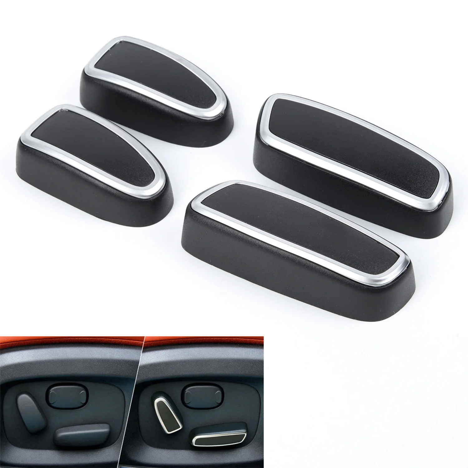 ABS Black Button Cover Case For Jaguar XF 08-15 Accessories Seat Switch Interior ABS Black Button Cover Case For Jaguar XF 08-15 Accessories Seat Switch Interior
