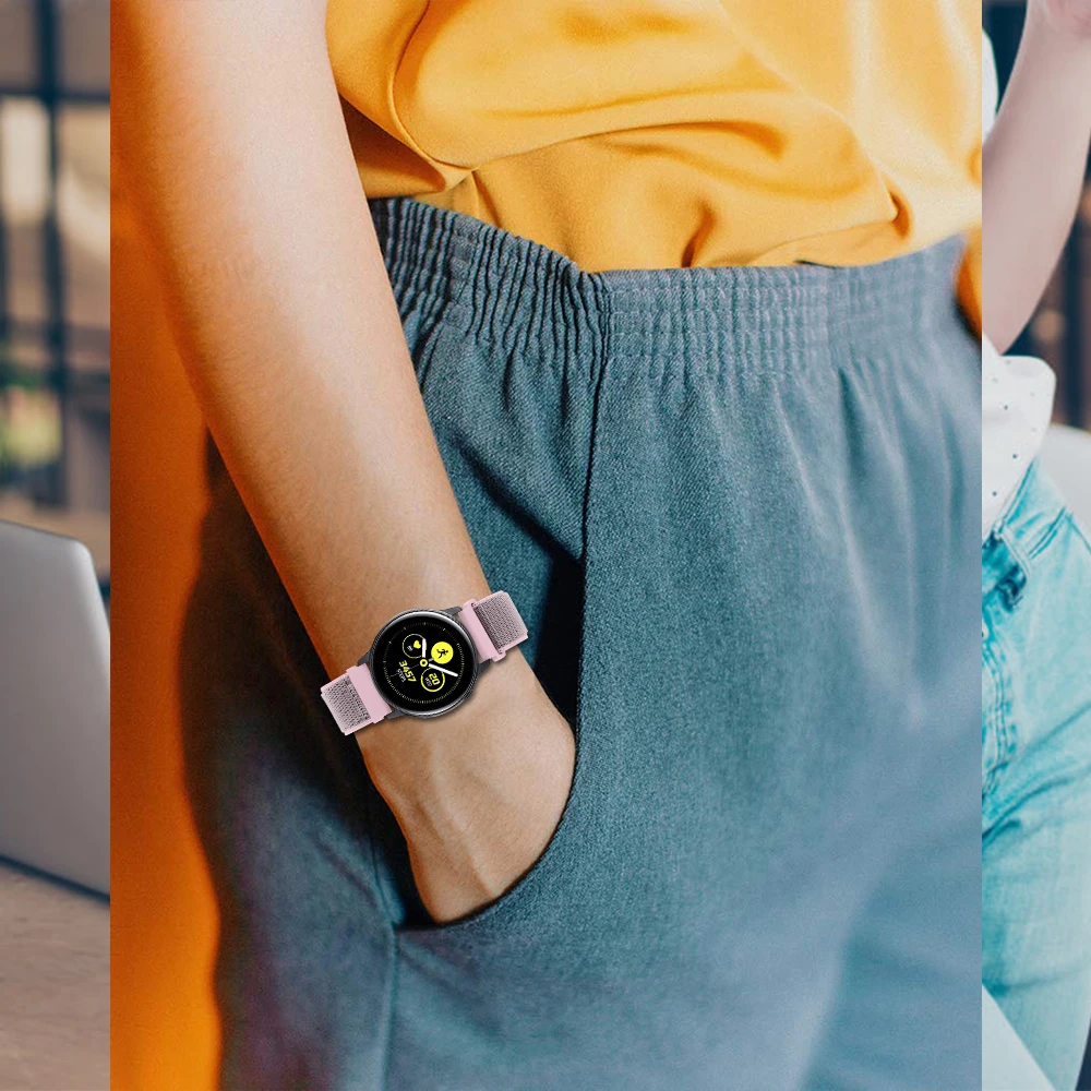 20 мм ремешок для часов Quick Release для samsung Galaxy Watch Active 2 Band Galaxy 42 мм ремешок Classic gear S2 спортивные часы с нейлоновым ремешком