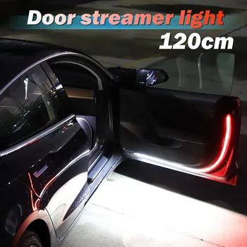 

Car Door LED Light Projector Car Styling Strobe Warning Streamer Light Bar Waterproof Welcome Light Anti Rear-end Collision Lamp