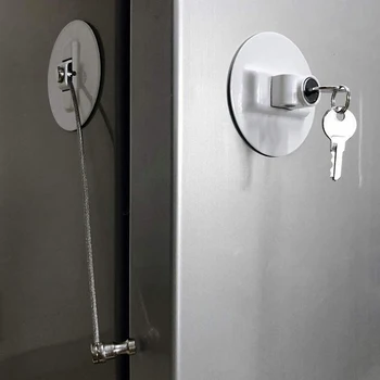 

Children Safe Lock Multi Use Latches Window Refrigerator Safe Limits Lock for Drawer Door with Key JA55