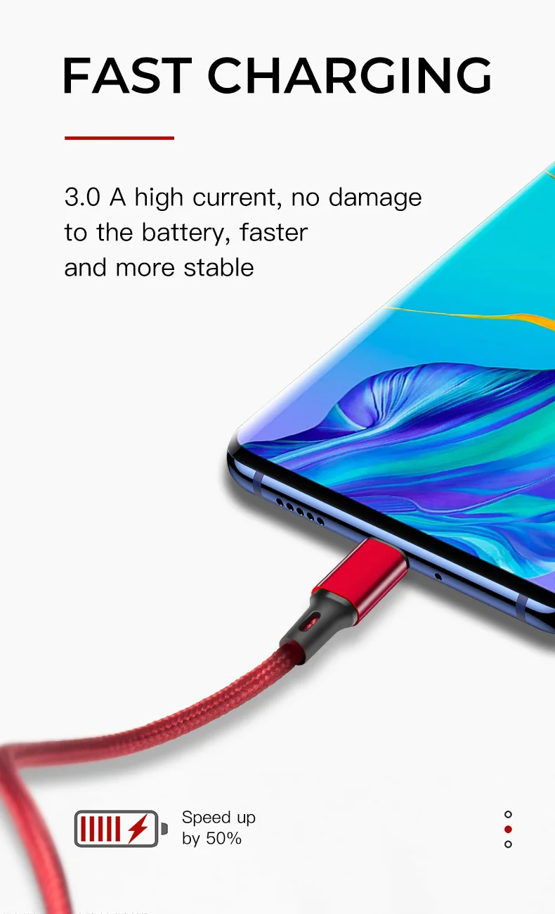Amzish 3A Micro USB кабель для samsung S8 S9 S10 Plus Note 8 9 10 для huawei P30 P10 Plus для Xiaomi данных USB кабель быстрое зарядное устройство