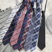 Японская школьная форма, Женский галстук-бабочка, JK, униформа для девочек, студенток, мультяшный узор, галстук с принтом, рубашка, аксессуары для колледжа