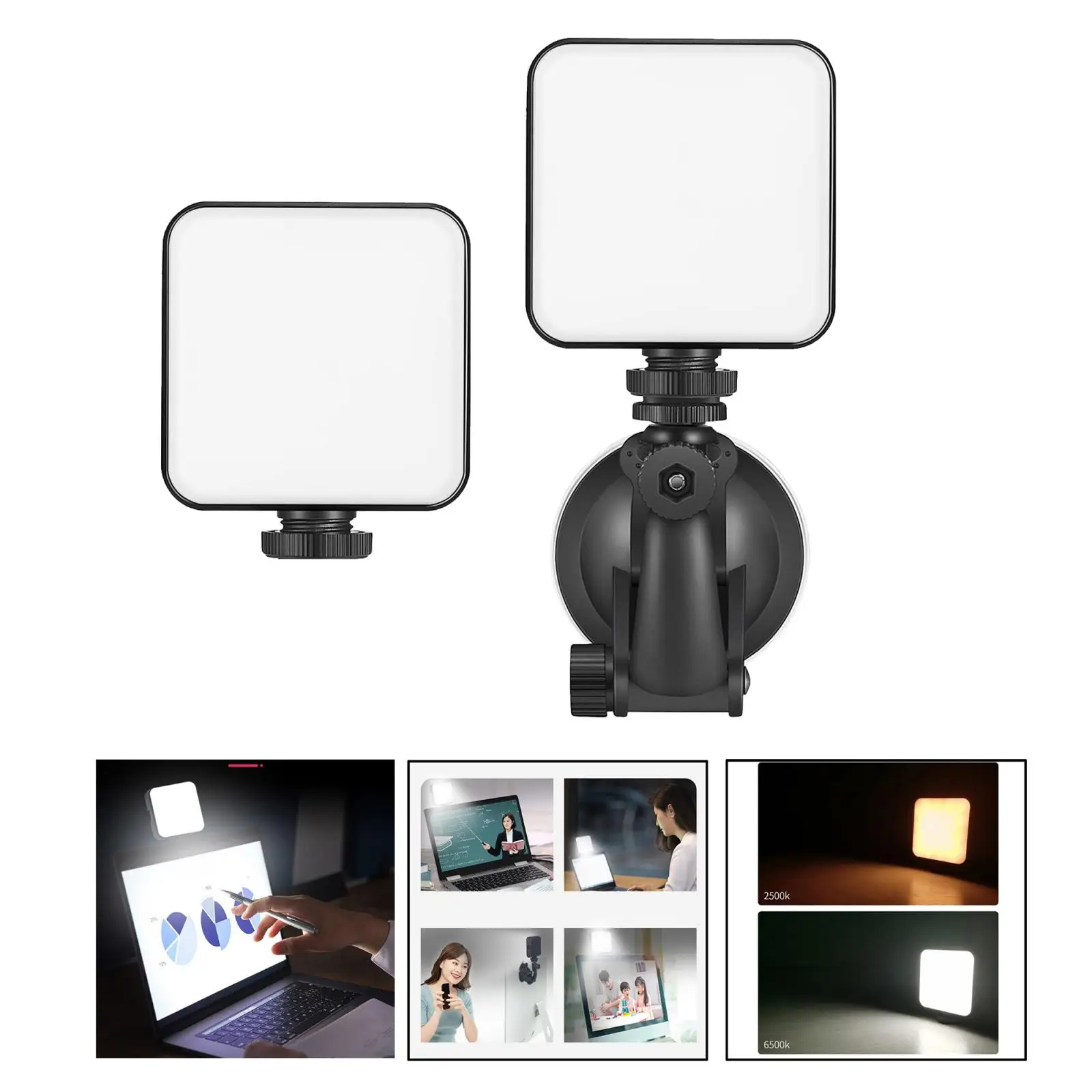 Computer Video Conference Lighting Kit Zoom LED Camera Light for Photography