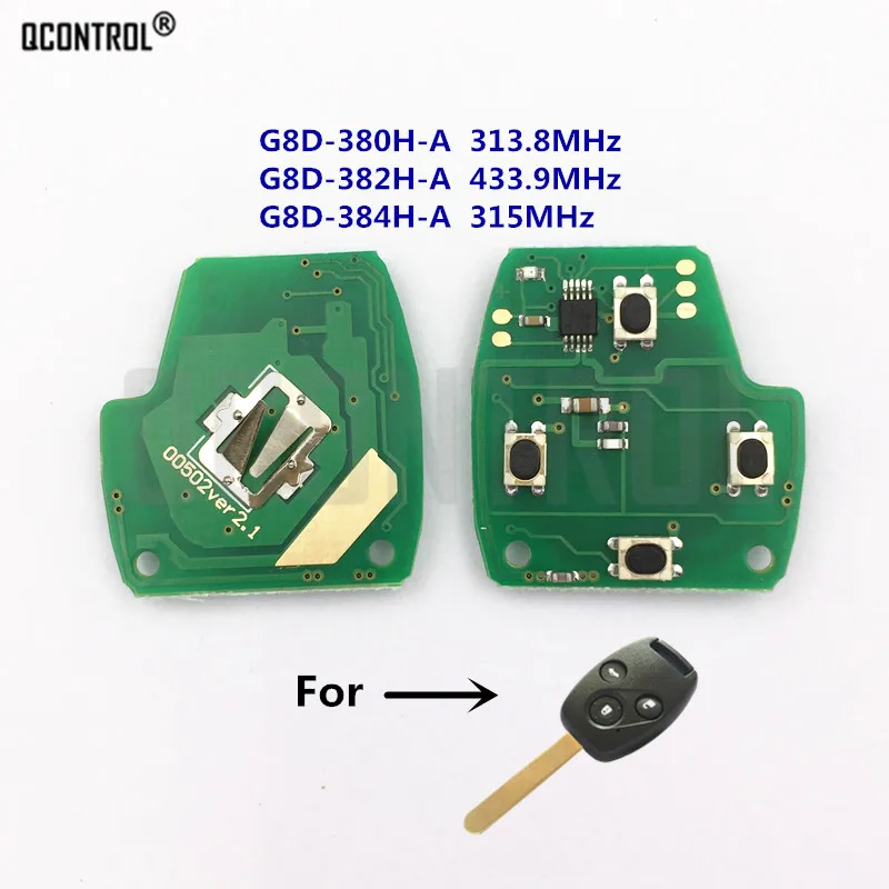 QCONTROL Автомобильный Дистанционный ключ электронная схемная плата для Honda Accord CR V HR