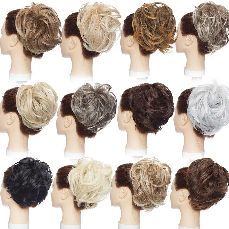 S-noilite sintetico soffice chignon parrucchino arruffato disordinato chignon fascia elastica per capelli updo chignon parrucchino per le donne 85g - immagine 5