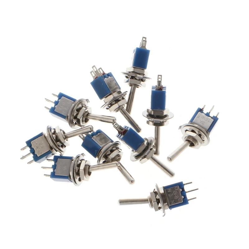 2020 Новый 10 шт AC 250V/1.5A 125V/3A SPDT 3 контактный Вкл/вкл 2 позиционный мини переключатель