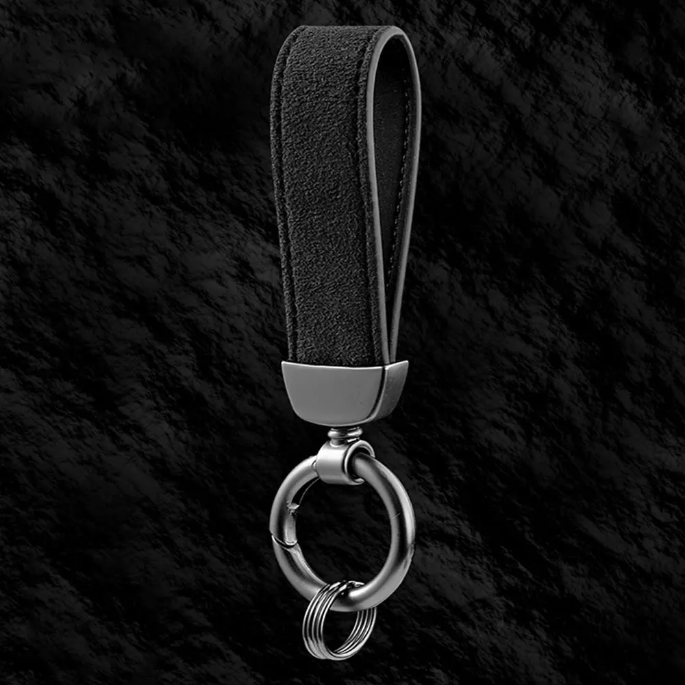 Car Rings Key Chain Leather Horseshoe Keychain Car Keyring For Sline RS AMG R For Benz For Toyota V W Car Accessories Gift