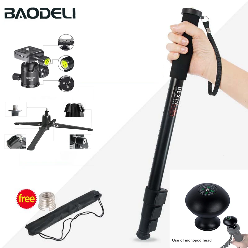 

BAODELI Portable Camera Monopod Aluminum Single Tripod Stand Max 1500mm For Nikon Canon Sony Fuji Samsung