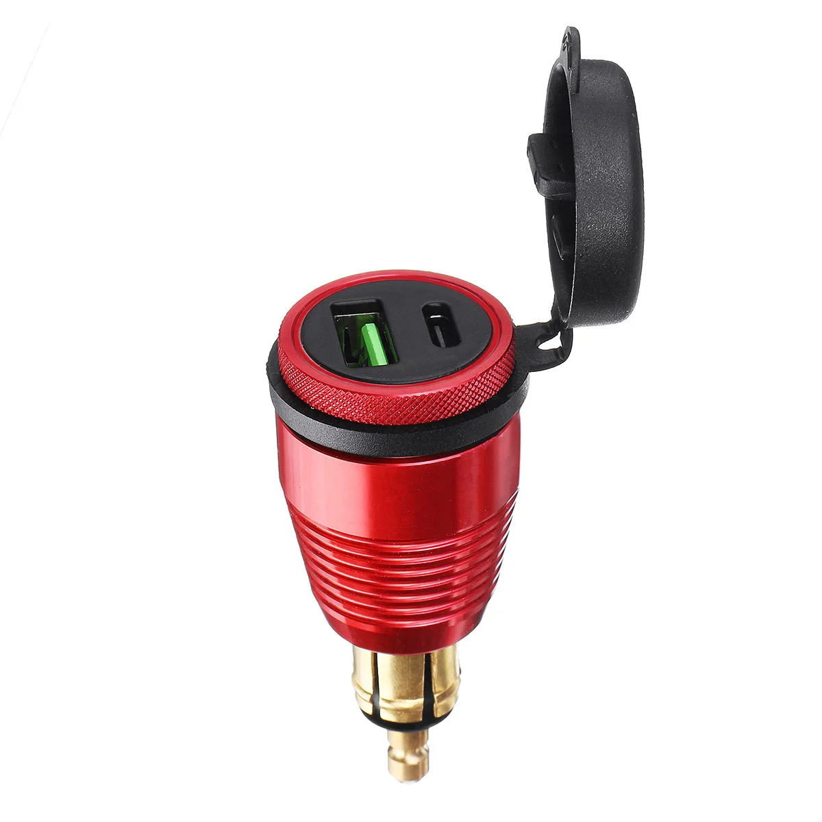 Red Red Light Алюминий 12V 24V светодиодный кабель для быстрой зарядки с 3,0 Тип usb C авто зарядное устройство для Зарядное устройство Мощность адаптер для автомобиля Лодка ATV для телефона на мотоцикл - Название цвета: Red Red Light