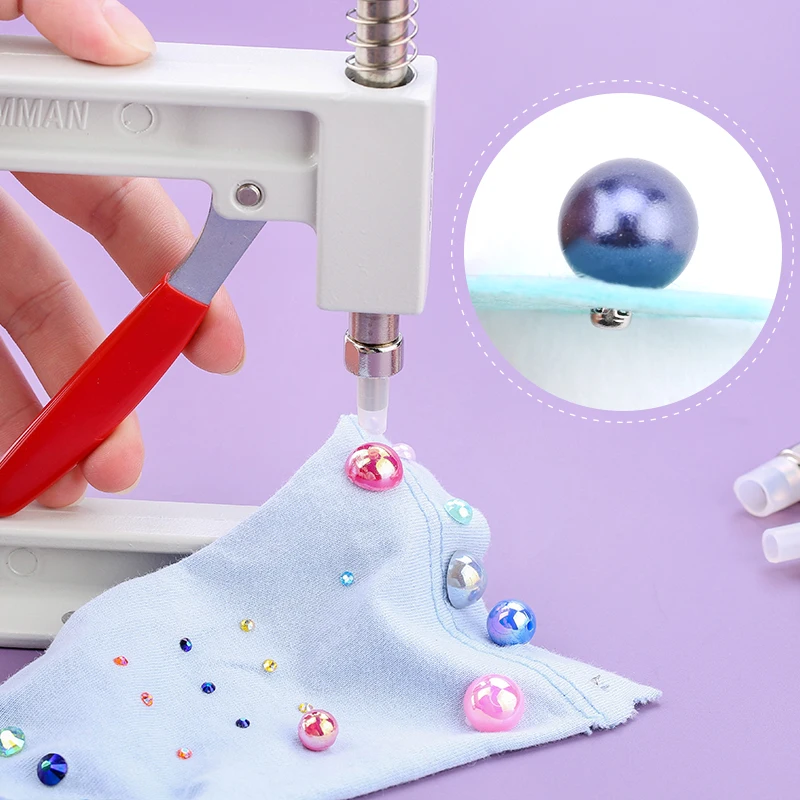 Pearl Setting Machine Tools,Pearls Rivet Buttons DIY Handmade Beads Accessories For Hats/Shoes/Clothes/Bags/Skirts jewelry making supplies,craft supplies