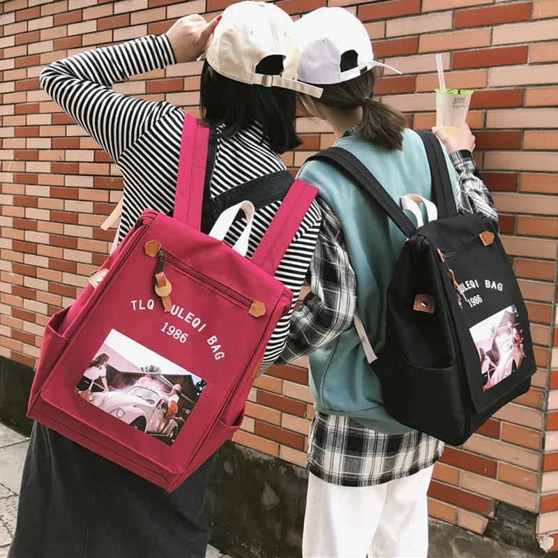 

New Style Printed Hot Selling Oxford Cloth Backpack College Style Casual Waterproof WOMEN'S Bag