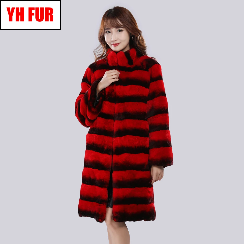 

2019 Long Style Genuine Real Rex Fur Jacket Women Luxury Rex Rabbit Fur Coat Brand High Quality Natural Rex Rabbit Fur Overcoats