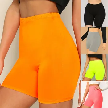 

Seamless Basic Sport Shorts for Women 2020 Summer Vadim Plain Solid Athletic Layering Biker Slim Skinny Shorts Mujer Shorts