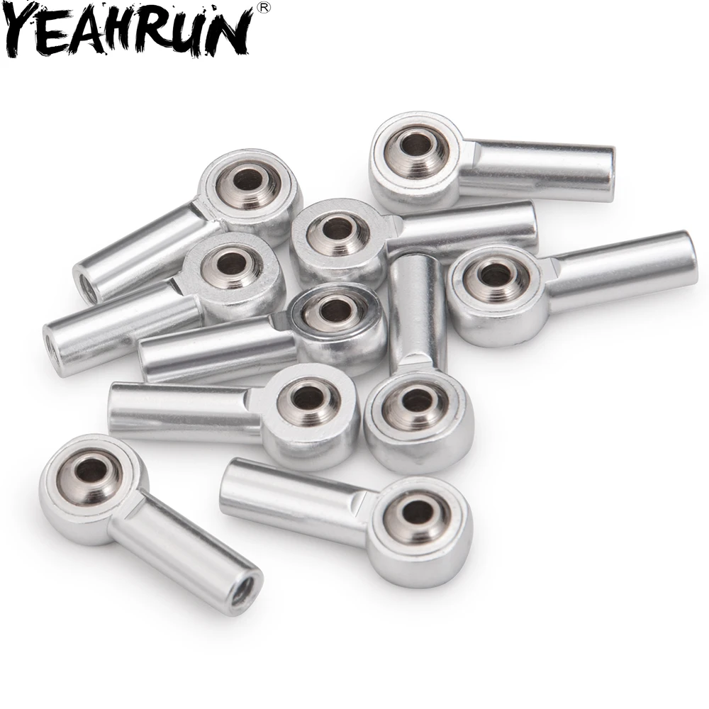 

YEAHRUN 20pcs/set M4 Ball Head Aluminum Link Track Rod End Ball Head Holder Tie Rod End Hole For RC Crawler Car