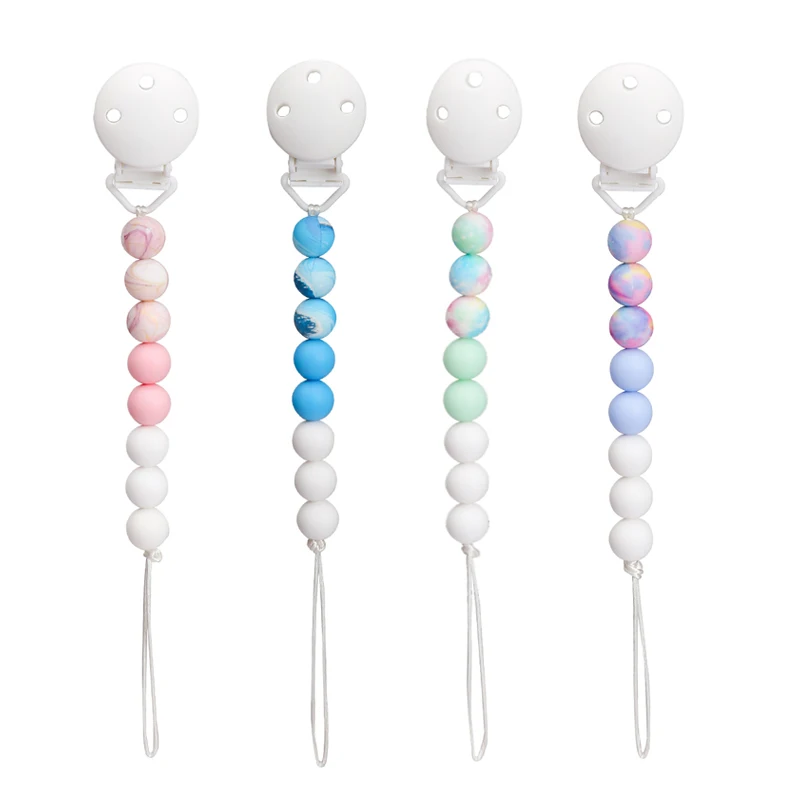 1 PC Baby Pacifier Chain Clip Silicone Holder Soother Pacifier Clips