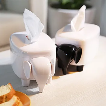 

Creative Elephant Sheep Napkin Tissue Box Nordic Cute Living Room Plastic Tissue Storage Container Coffee Table Household Items