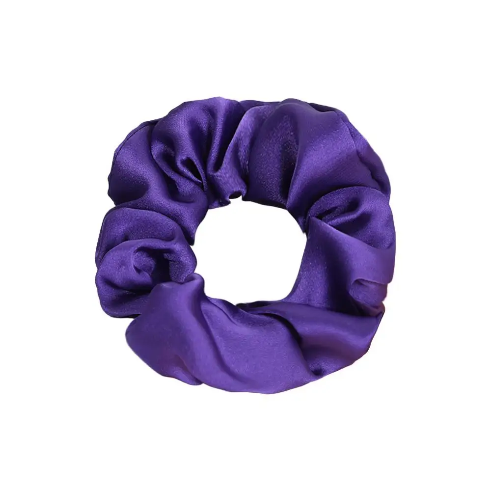 20 цветов, женские резинки для волос, 1 шт., шелковые резинки для волос, резинки для волос для женщин или девушек, аксессуары для волос - Цвет: Purple