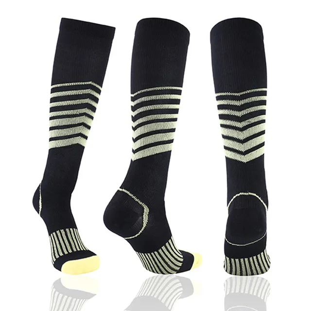 Unisex Black Compression Socks for Enhanced Performance and Pain Relief