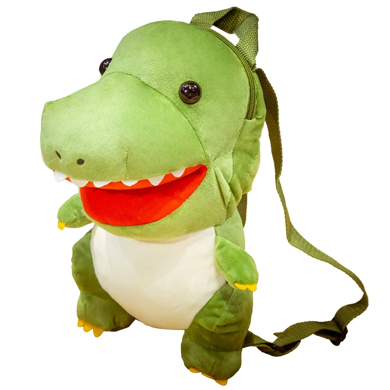 

1pc 34CM Lovely Tyrannosaurus & Triceratops School Bag Plush Toys Cute Stuffed Soft Animal Dinosaur Children Kids Backpack Dolls