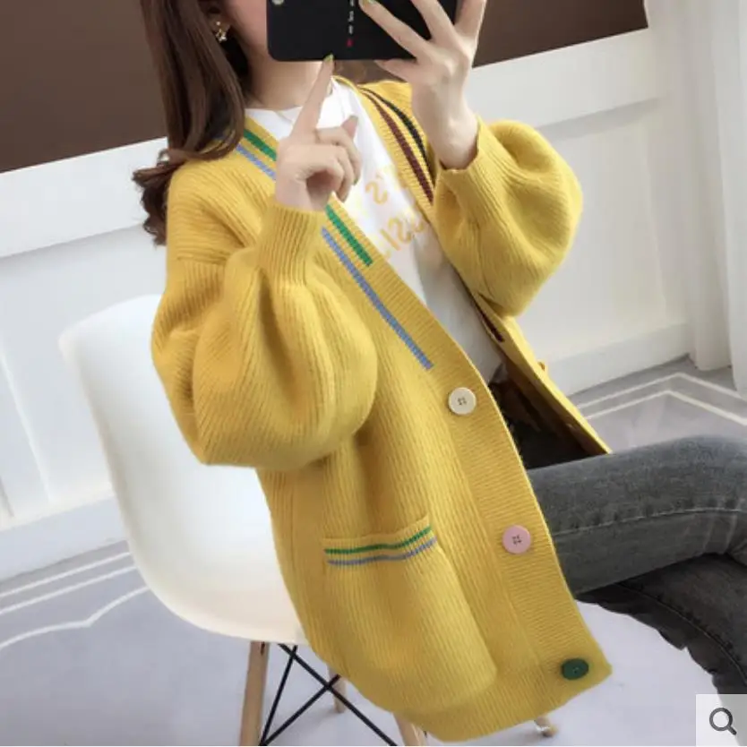 Best Price 2019 Sweater women Cardigan Knitted Korean Winter Clothes Loose Women's Tops Thick Plus Size Harajuku Letter Coat 36509 Best Price 2019 Sweater women Cardigan Knitted Korean Winter Clothes Loose Women's Tops Thick Plus Size Harajuku Letter Coat 36509