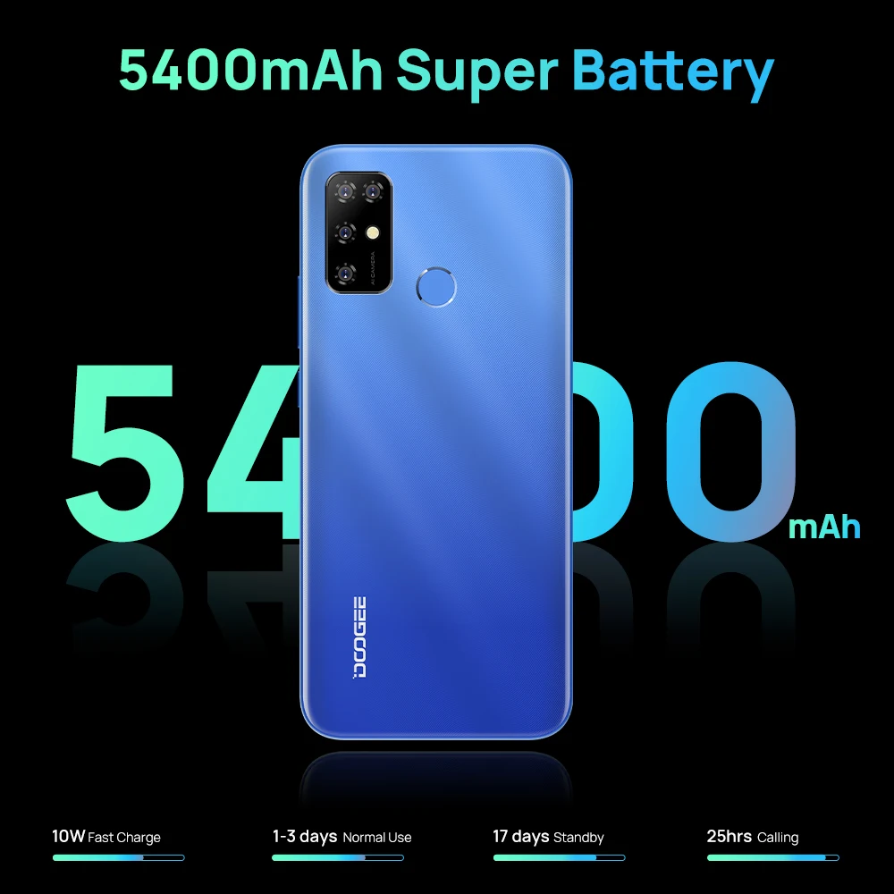 DOOGEE X96 Pro 5400mAh Large Battery Cellphones 4GB RAM 64GB ROM Octa Core 13MP Quad Camera Smartphones Mobile Phone Android 11