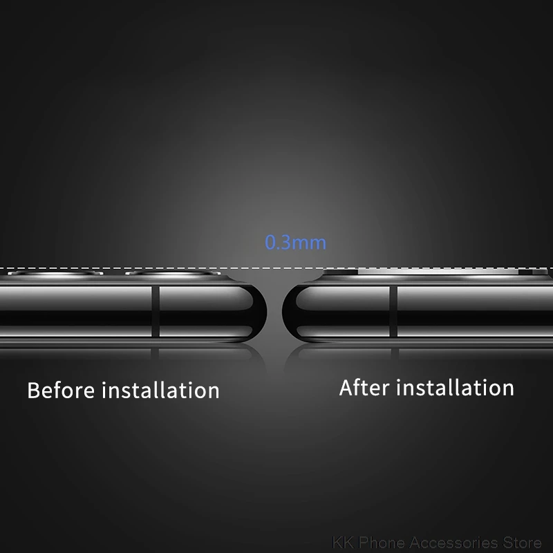 Для iPhone 11 Pro Max 11 металлический защитный чехол для объектива камеры с алюминиевым кольцом для iPhone 11 Pro Чехол из закаленного стекла для объектива мобильного телефона
