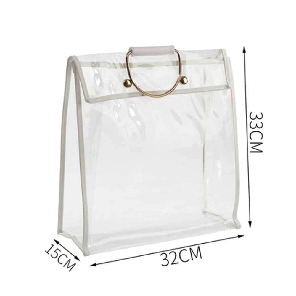 

New PVC Handbag Protector Dust-Proof Bag Case Organizer Woman Transparent Handbag Protector Holder for Travel Beach Hot Sale