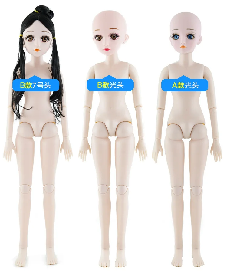 Реалистичные 60 см 21 подвижные шарниры BJD куклы игрушка для девочек подарок 3D глаза белая кожа Женская Обнаженная тело с обувью аксессуары