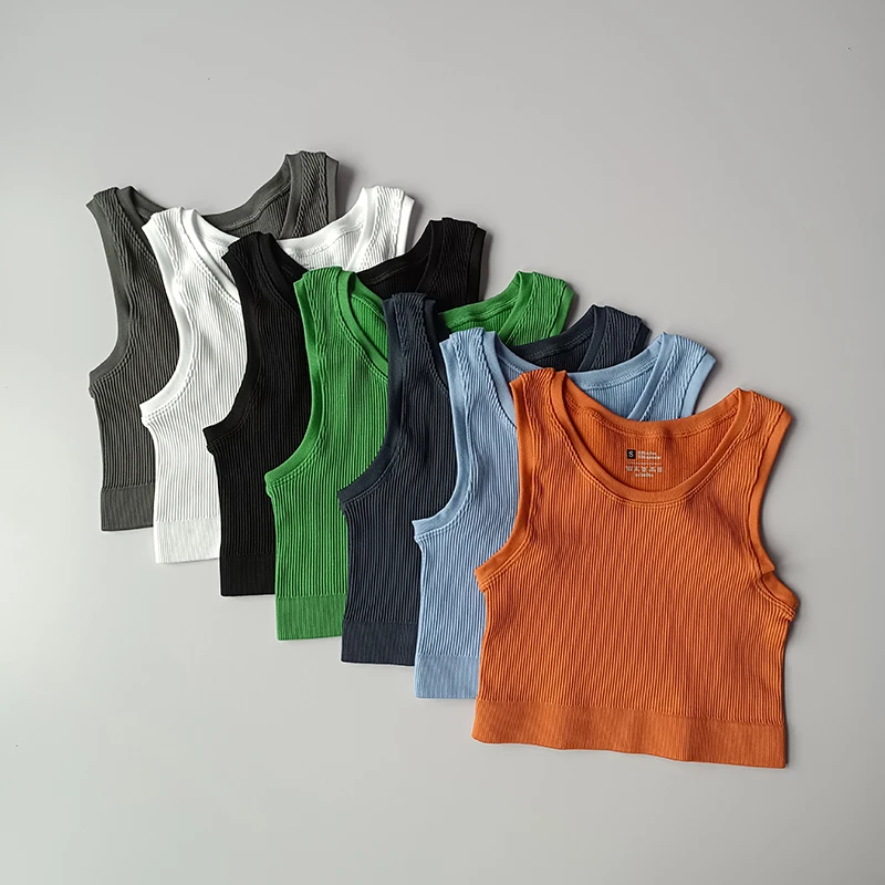 Yoga Vest Sports Vest Crop Fitness Running Short Seamless yoga top yoga shirt sports shirt sports tank For Women Yoga