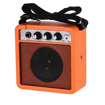 

Mini 5 Watt 9V Battery Powered Amp Amplifier Speaker for Acoustic/ Electric Guitar Ukulele High-Sensitivity Orange