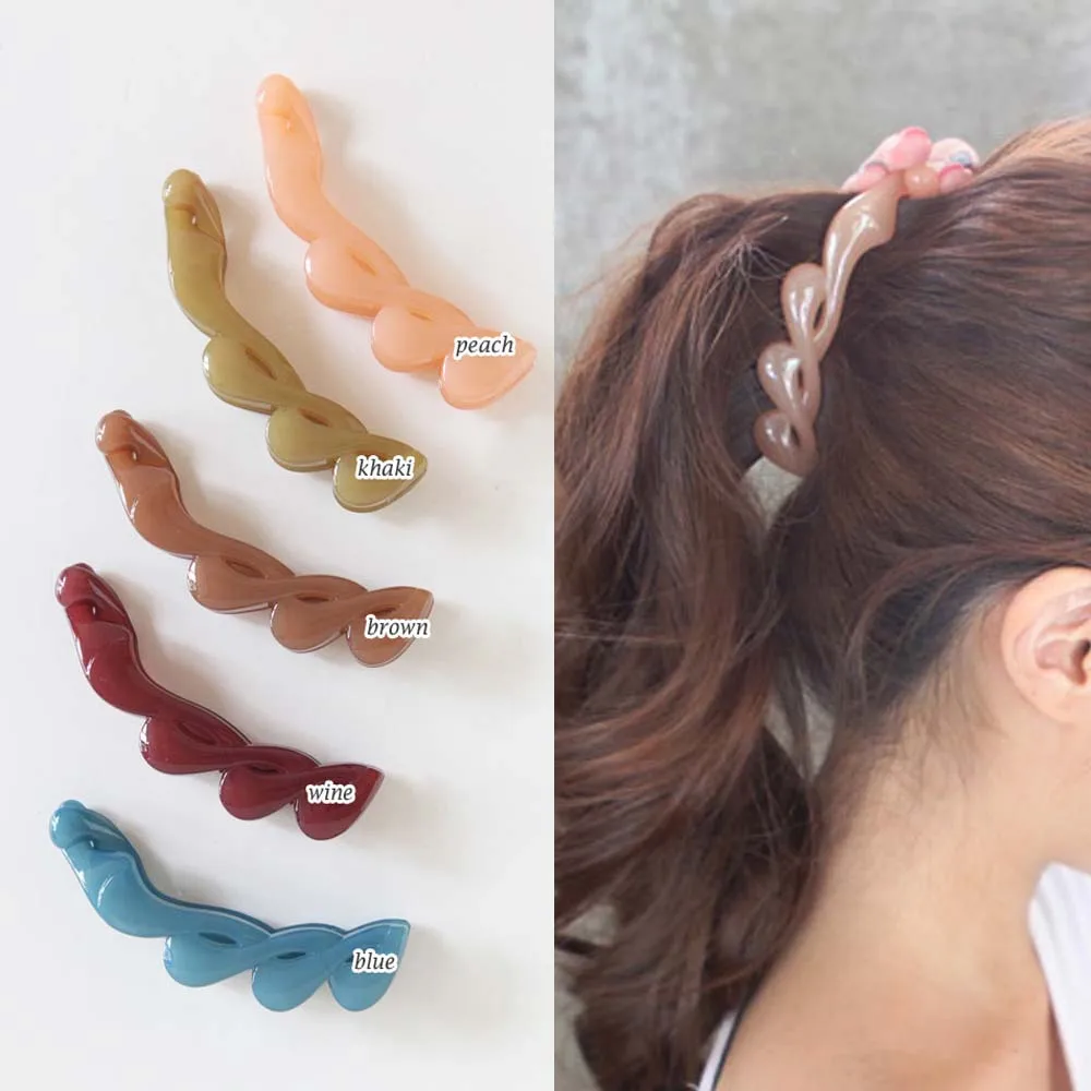 

Fashion Girls Clamp Banana Hair Grip Clip Korean Hairpin Ponytail Holder Women Headwear Accessories