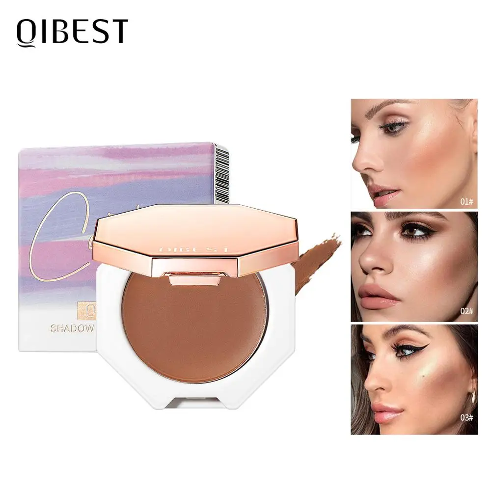 Makeup Bronzer Cream Palette Highlighter Cosmetic Face-Illuminator Qibest-Face Silky