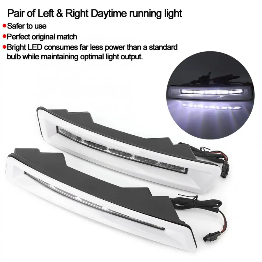 1 пара 12 В светодиодный DRL дневные ходовые огни подходят для Toyota Land Cruiser FJ200 2012-2013 автомобильный интерьерный светильник, тюнинг автомобилей