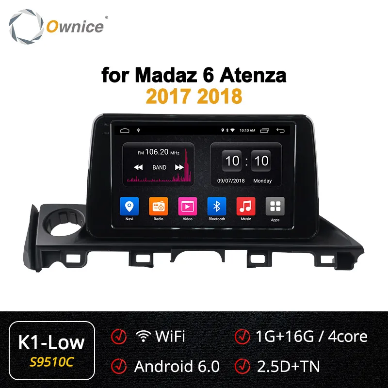 Ownice, Восьмиядерный, Android 9,0, K3, K5, K6, автомобильный аудио плеер для Mazda CX-5, Mazda 6, Atenza,, 360, панорама, оптическая, 4G, LTE, DSP - Цвет: S9510 K1 Low