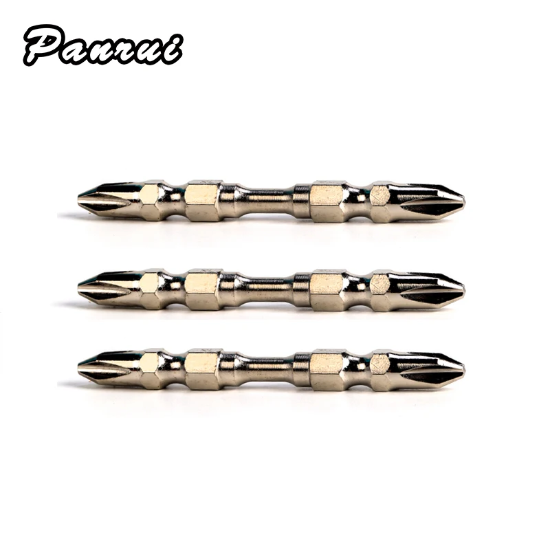 

3/5/10Pcs Of 65mm PH2 Phillips Screwdriver Hand Tool S2 Material With Magnetic Double-head Drill Bit Anti Slip Electric Hexagon