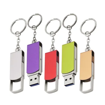 

USB 3.0 High Speed Pendrives LOGO 128GB 8GB 16GB 32GB Micro USB Flash Drive Pen Drive Metal USB Flash Stick with Key Chain 64GB