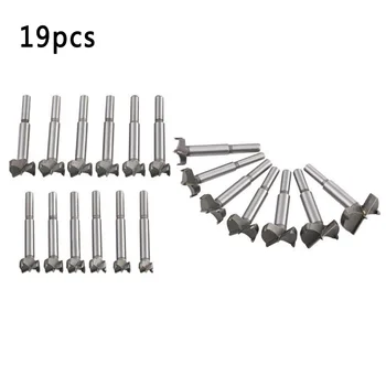 

19Pcs 10 - 40mm Drill Bits Set Carbide Woodworking Hole Saw Auger Opener Tool Hole Saw Kit Drawer Tips