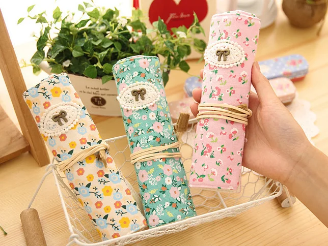 

Цветочный карандаш в стиле флуоресцентного дизайна, школьная сумка для карандашей, милые канцелярские принадлежности, школьные принадлежности