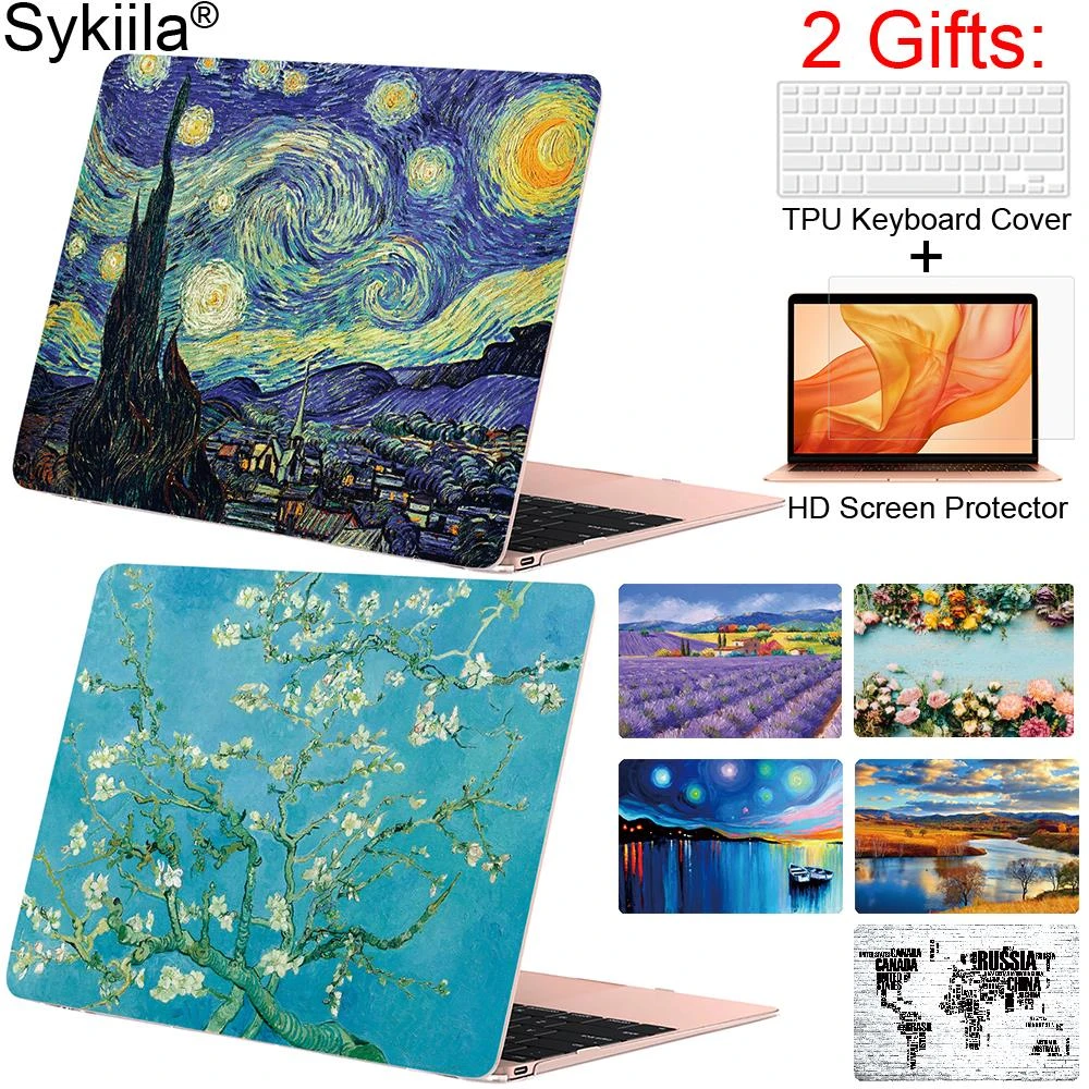 Case for Macbook Air 13 Pro 13 Touch Bar 15 16 M1 Chip ID 12 11 Cover Hard Shell Funda Gogh Marble A2179 A2337 A2338 2020 2021 apple laptop case