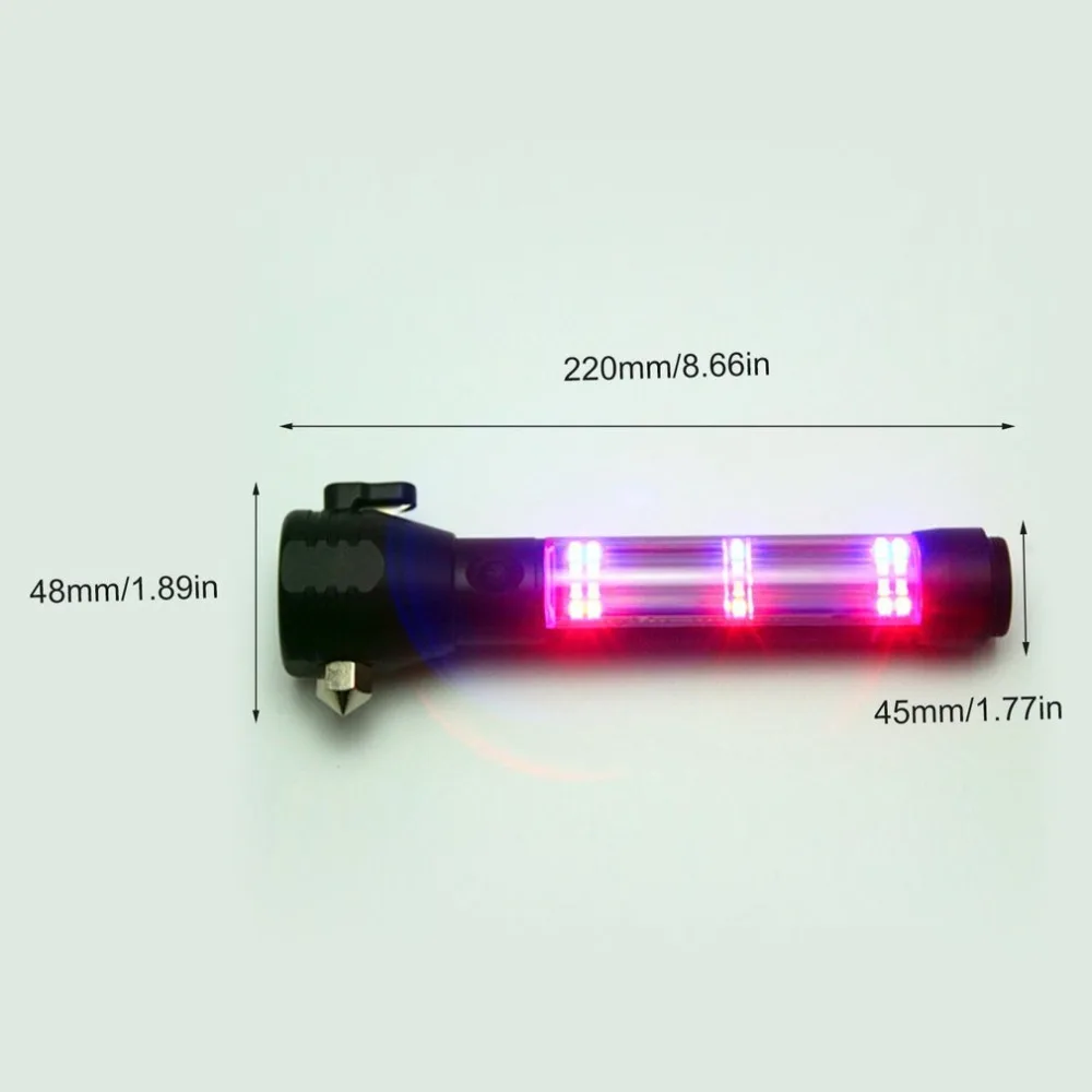 Многофункциональный фонарик на солнечных батареях USB зарядка молоток