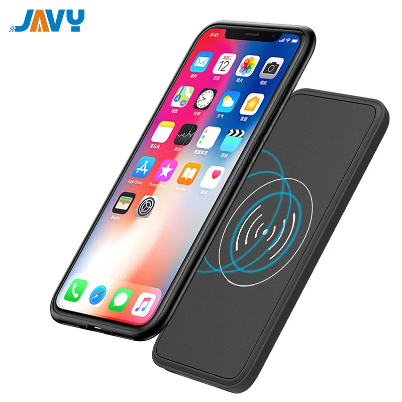 Зарядное устройство JAVY 5000 мАч для iPhone X S Max XR 11 Pro портативное зарядное