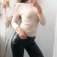 

2021 Long Sleeve Sweater Autumn Winter Casual Soft Warm Pull Top Women Turtleneck Knitted Sweaters Solid Minimalist Cheap Tops
