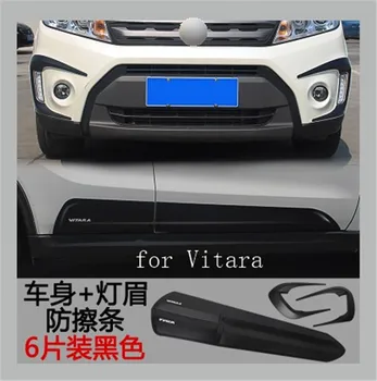 

European version of the ABS car body side moldings side door decoration Front light eyebrow trimming for 2015-2018 Suzuki Vitara